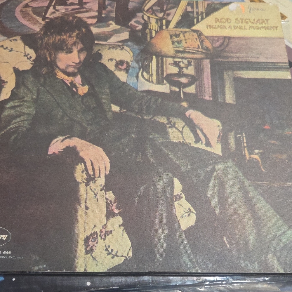 Vintage Vinyl Record - Rod Stewart 'Never A Dull Moment' (Brown/Tan Sleeve)